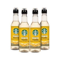 스타벅스 내추럴 맛 커피 시럽 바닐라 12.17 fl oz (4팩)