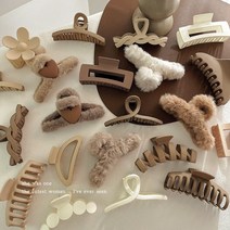 단발묶기 보브단발 붙임머리스타일링 머리 장식 세트 여성 패션 발톱 클립 커피 블랙 아크릴 큰 머리핀 헤어 악세서리 어, [41] 2조각,피스 43