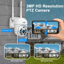3MP WIFI 카메라 야외 1536P 5 배 디지털 줌 PTZ IP 오디오 P2P CCTV 감시 작업 Hiseeu 무선 시스템, [02] 3MP Camera 32G SD, 02 3MP Camera 32G SD
