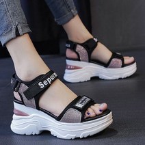 운동화신상품 여성용 샌들 플랫폼 웨지 힐 신발 캐주얼 하이힐 스포츠 비치 소녀용 슬로프
