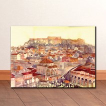 WC003 수채화 풍경 그림 캔버스액자, 무광일반_S_16cm x 23cm