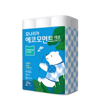 모나리자 3겹 에코모먼트 데코 화장지 30m, 30개입, 1개