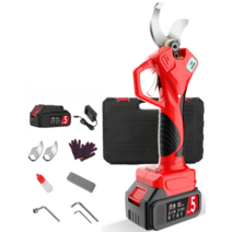 충전식 무선 전동 전지 가위 전정 나무 자르는가위 가지치기 휴대용, 5.5 고효율 디스플레이형 {배터리1개+충전기1개}