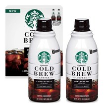 스타벅스 콜드브루 스그니처 블랙 미듐 로스트커피 원액 2병 1.89L 물만 부으면 끝, 1개