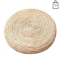 라탄 거실 테이블 협탁 원형 쇼파 차 미니 티 소파 2인, 지름 40cm 옥수수 껍질 좌돈(속사면)