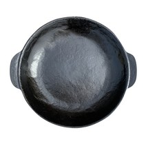 청주금속주물 국내산 무쇠가마솥 무쇠전골 무쇠냄비 무쇠프라이팬 무쇠구이판 무쇠팬 튀김솥 볶음솥 주물솥, 08 길들인 무쇠 다용도팬 30cm