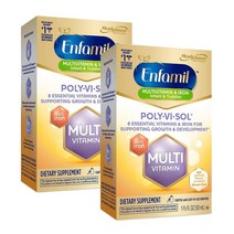 엔파밀 폴리비졸 영유아 액상 멀티비타민 1.69oz(50ml) 2팩 Enfamil Poly-Vi-Sol Iron Multivitamin