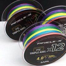 오색 PE 12합사 원줄 300m 4호 광어다운샷 학꽁치 쭈꾸미낚시줄 갈치 우럭