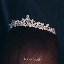 티아라 왕관 셀프 웨딩 초광택 세련되고 럭셔리 큐빅 왕관 키즈 프린세스 느낌 생일 크라운 머리장식, 01.왕관