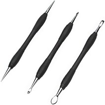 가죽 공예 도구 세트 모델링 포인트 스타일러스 조각 도구 숟가락 공 엠보싱 조각 블레이드 프레스 Leathercraft Diy 디자인 도구, 3pcs set