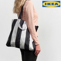 이케아 슁케 장바구니 레드블랙 시장바구니, 블랙화이트