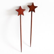 L사이즈 장미목 과일꽂이l버거 샌드위치포크 디저트픽, 장미목 꽂이 별 1P