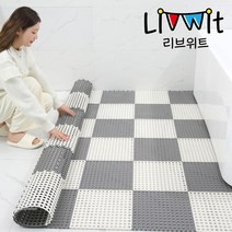 리브위트 욕실 미끄럼방지 매트 화장실 패드 주방 배수, 핑크