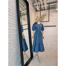 [반다리] 퍼프 데님 텐션 데님 원피스
