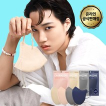 참존 의약외품 장나라마스크 공산품 톤업핏 중형 대형 25매 50매 화이트 블랙 그레이 살색 베이지 피부색 네이비 코랄 세부리형 김안서리는 얼굴작아보이는마스크, 공산품 톤업핏 네이비 25매 대형