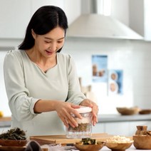 [TV홈쇼핑정품 애드크로스]1초 자동 요술 짤순이 유청분리 미니 야채 채소 나물 음식 물기 제거, 1개