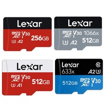 LEXAR A2 V30 Micro SDXC Card 256GB 512GB Class10 Memory Card 메모리 카드, RED-256GB