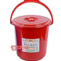 광신 바케스 20호 20L 플라스틱 음식물통 업소용플라스틱통 플라스틱통 주방용품 쓰레기통 생활용품 음식물쓰레기통 재활용통, 색상:레드