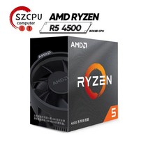 AMD Ryzen 5 4500 새로운 R5 3.6 GHz 6 코어 12 스레드 CPU 프로세서 7NM L3 8M 100-000000644 소켓 AM4 밀폐형 및 팬 포함, 한개옵션0