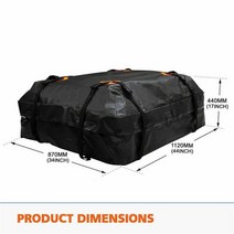 범용 자동차 루프 탑 랙 캐리어화물 가방 112X84X44cm 수하물 보관 큐브 여행용 SUV 밴, [2] 미국