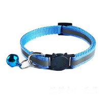 12 색 나일론 고양이 고리 반사 분리 애완 동물 강아지 작은 개 새끼 벨, Sky Blue, S