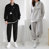 코디제이 남자 트레이닝세트 M스트링스판아노락세트 남녀공용 홈웨어 투피스 데일리룩 조거팬츠 아노락 셋업