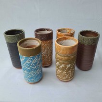 GR-107 2톤 1자롱 다육이 화분 3개세트 도자기 화분