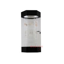 병원 홍보 화장품 전시 에스테틱 자동 회전 쇼케이스, 상세 페이지 참고, 골드  LED 조명  레이어당 12개의 후크