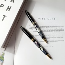 고급 나전칠기 수제볼펜 자개 선물용볼펜 한국기념품, 송학문, 선물포장 추가함(O)