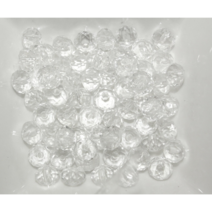 크리스탈 비즈 론델컷 비즈공예재료 팔찌 만들기, 8mm, 투명