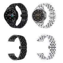 갤럭시 워치4 40 44 42 46mm 클래식 메탈 스트랩 밴드 시계줄 SM-R860/R870/R880/R890N 호환, 실버