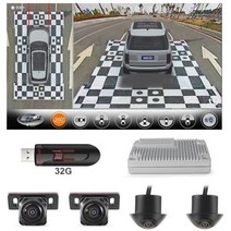 일본어 버전 3D 360도 조감도 파노라마 시스템 카메라 주차 서라운드 뷰 DVR 고화질 야간 투시경 자동차 모델 컬러 디스플레이 사용자 정의 가능 현대 기아 BMW 등의 내장 G, 360 with 32G USB
