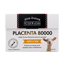 피터앤존 플라센타(양태반) 80000 오바인 60 캡슐, 뉴질랜드직배송, 60정