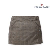 파리게이츠 골프 pearlygatesgolf여성 큐롯 스커트 믹스 체크 플리츠_P52194PK363_BR, 0[25-26], 브라운