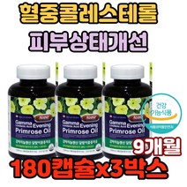 달맞이꽃종자유 감마리놀렌산 혈행 피부상태개선 필수 오메가6지방산 혈행 혈중개선 피부개선 보조제 불포화지방산 좋은콜레스테롤 식물성 필수지방산 월경전증후군영양제