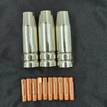 용접기 용접건 노즐 부품 13Pcs CO2 Mig 용접 토치 공냉식 MB 15AK 접촉, 0.9mm