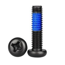 M1.6 블랙 나이록 둥근머리 십자 볼트 크로스 라운드 헤드 풀림 방지 아연 도금 잠금 볼트, M1.6X6 (50pcs)