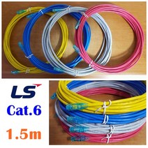 LS전선 UTP CAT6 블루RJ45 랜케이블 1.5m(제작상품), 레드(다이렉트), 1개
