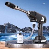 21년 HELLO레이부 무선 고압세차기 충전식 가정용 고압세척기 600W, 600W (화이트)+추가배터리