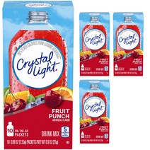 크리스탈라이트 드링크 믹스 프루트 펀치, 2.55g, 40개입