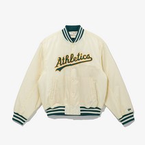 뉴에라 MLB 오클랜드 애슬레틱스 스타디움 재킷 아이보리 13338640