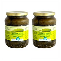 TERRASANA 테라사나 스위트 앤 사워 오이 게르킨 코르니숑 피클 절임 통조림 Sweet sour pickles 670g 2개, 1세트