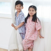 알콩단잠 남아잠옷 캣스트라이프 여름 주니어 유아 파자마 리플 실내