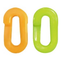 [안전몰] WS/ 플라스틱 체인연결고리(1개당), O형 6mm 노랑색, 1개