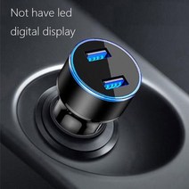 자동차 충전기 배터리 화웨이 샤오미 레드미 10 9 아이폰 12 삼성 LG 듀얼 USB 어댑터용 18W 차량용 충전기, 06 No LED