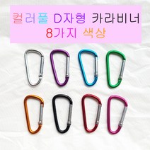 주니아니 D자고리 카리비너 가방고리 에어팟케이스 버즈 캠핑 등산 키링 카라비너 8컬러, 실버
