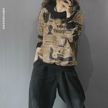 까마귀 스웨터 2023 여성 복고풍 성격 슬리밍 유럽 역 ​​새로운 느슨하고 다재다능한 패션 탑