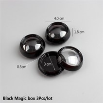 뜨거운 판매 네일 아트 보관 케이스 모조 다이아몬드 보석 액세서리 투명 플라스틱 빈, Black Magic box 3pcs_1 Set