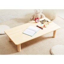 미술 그림 공부 어린이 사각/반달 원목 좌식 테이블 좌탁 유치부 모둠 그룹, 사각_부엉이