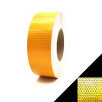 안전표시 프리즘 고휘도 반사테이프-황색 5cmx50M1R, 황색 5cmx50M/1R